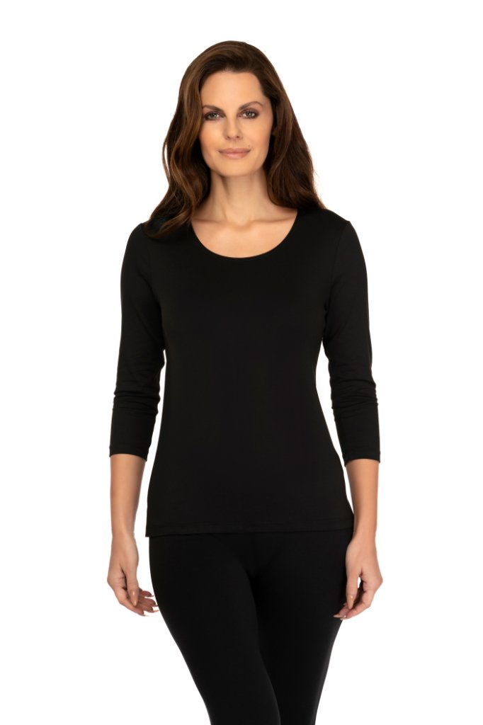 The 3/4 Sleeve Crew - A'NUE MIAMI - AB092 - AB092 - Long Sleeve